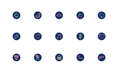 bundle of neon lights set icons vector illustration design