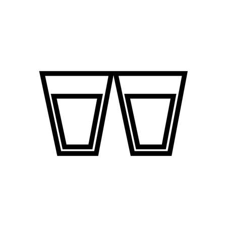 water glasses drinks line style vector illustration designのイラスト素材