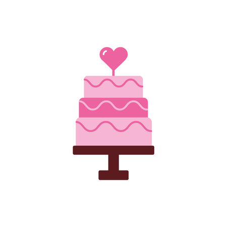 cake design, Love passion romantic health wedding romance and decoration theme Vector illustration