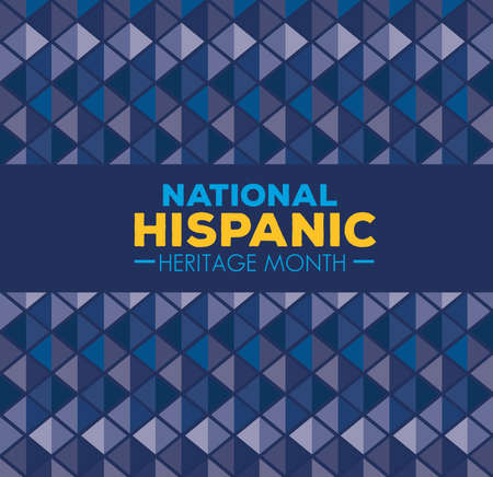 background, hispanic and latino americans culture, national hispanic heritage month in september and october, color blue vector illustration designのイラスト素材