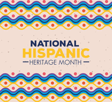 hispanic and latino americans culture, national hispanic heritage month in september and october, background vector illustration designのイラスト素材