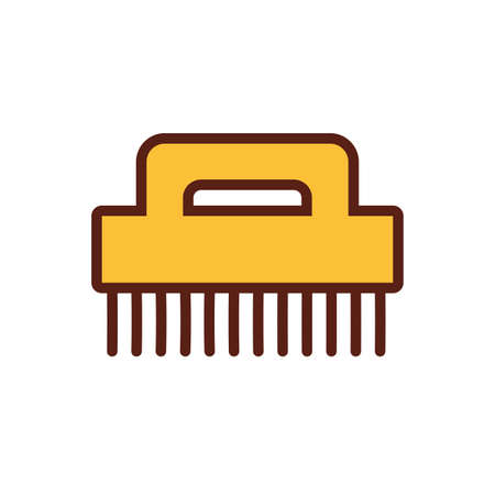 salon comb accessory line and fill style vector illustration designのイラスト素材