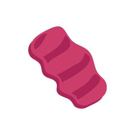 meat steak cut bbq isolated icon vector illustration designのイラスト素材