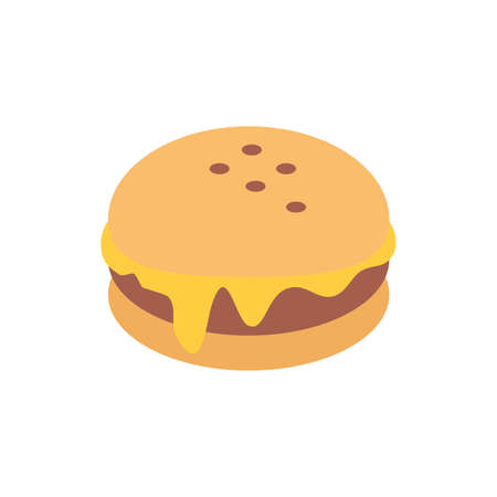 delicious burger fast food icon vector illustration designのイラスト素材