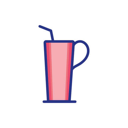 ice coffee in cup drink isolated icon vector illustration designのイラスト素材