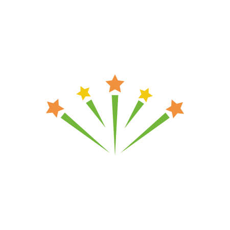 fireworks explosion splash with stars vector illustration designのイラスト素材