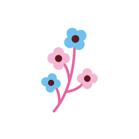 Flowers design, floral nature plant ornament garden decoration and botany theme Vector illustrationのイラスト素材