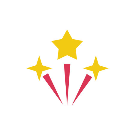 fireworks explosion of stars icon vector illustration design