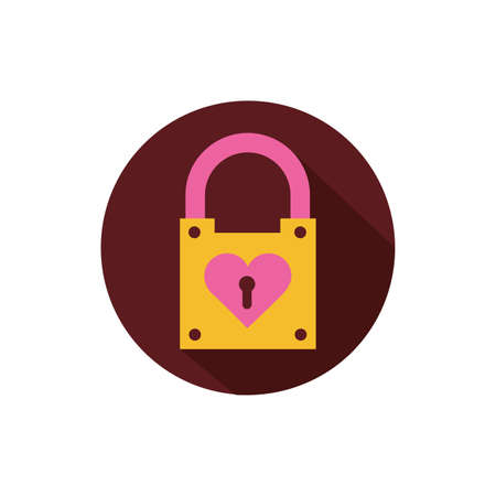 padlock design, Love passion romantic health wedding romance and decoration theme Vector illustrationのイラスト素材