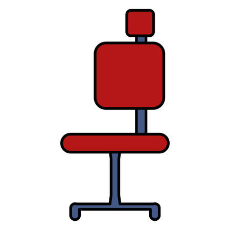 office chair furniture on white background vector illustrationのイラスト素材