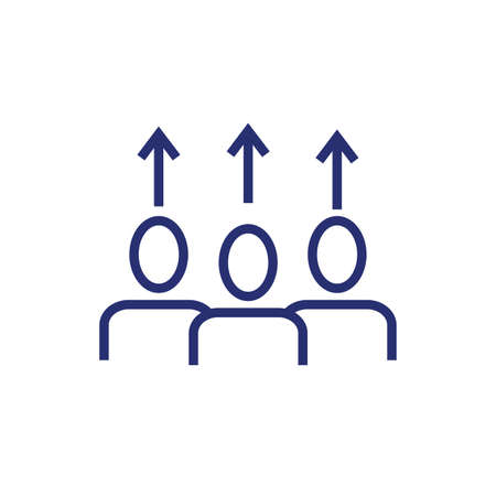 business people avatars with arrows up vector illustration designのイラスト素材