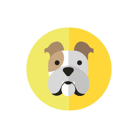 cute dog pet head character vector illustration designのイラスト素材