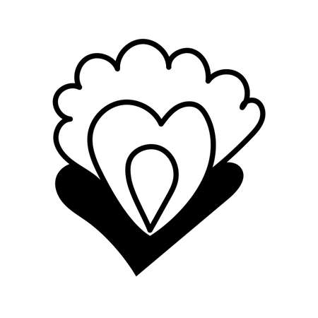 beautiful flower garden decorative icon vector illustration designのイラスト素材