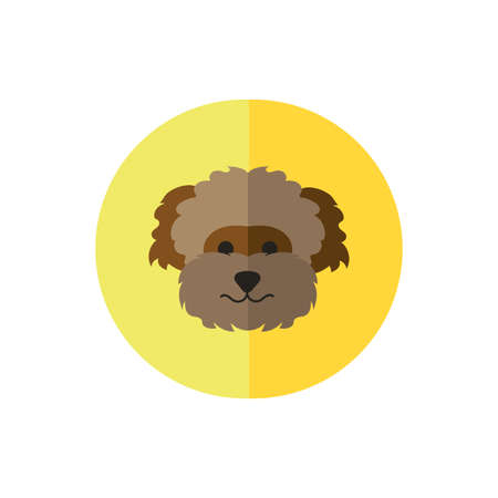 cute dog pet head character vector illustration designのイラスト素材