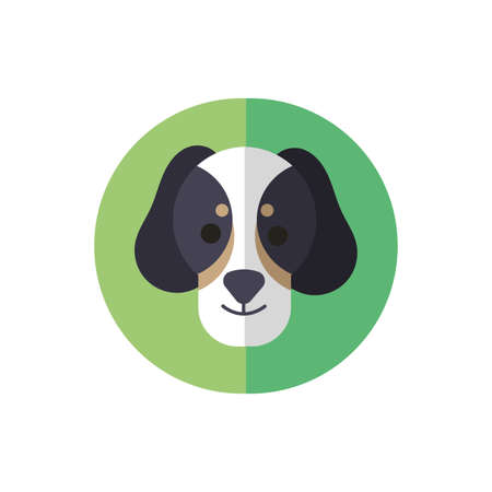 cute dog pet head character vector illustration designのイラスト素材