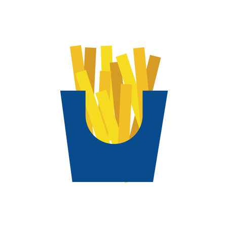delicious french fries fast food flat style vector illustration design