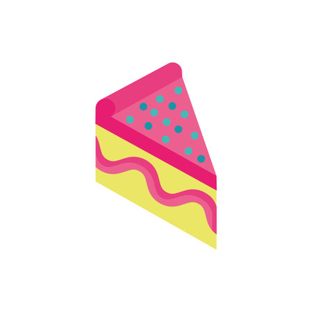 sweet cake portion isolated icon vector illustration design