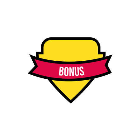 shield with bonus word icon vector illustration designのイラスト素材
