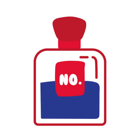 fragrance bottle with france flag hand draw style vector illustration designのイラスト素材