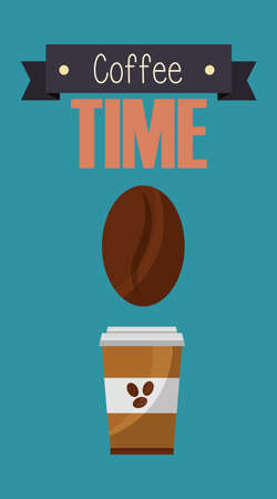 Coffee mug design, Drink breakfast beverage bakery restaurant and shop theme Vector illustrationのイラスト素材