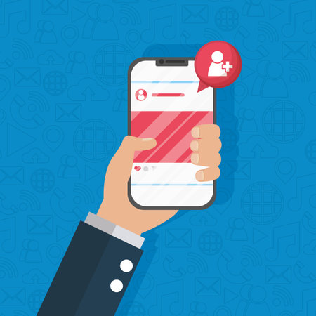 digital marketing tech with smartphone vector illustration designのイラスト素材