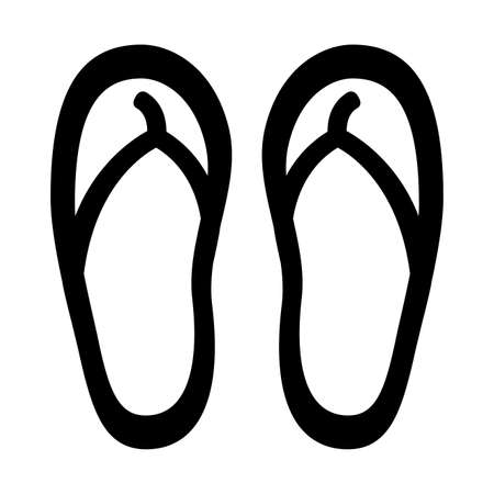 rubber flip flops accessory on white background vector illustrationのイラスト素材