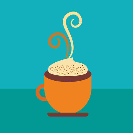 Coffee cup design, Drink breakfast beverage bakery restaurant and shop theme Vector illustrationのイラスト素材