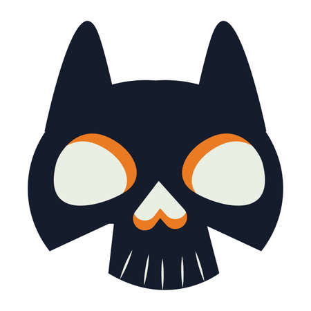 halloween skull head isolated icon vector illustration designのイラスト素材