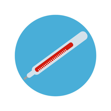 medical thermometer block and flat style icon vector illustration design