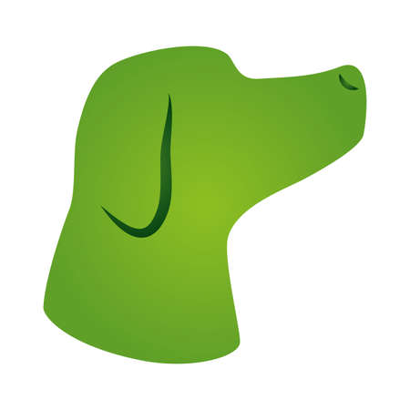 green dog eco friendly on white background vector illustrationのイラスト素材
