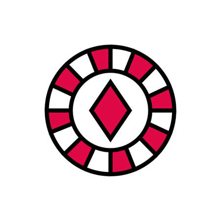 casino chip with diamond isolated icon vector illustration designのイラスト素材