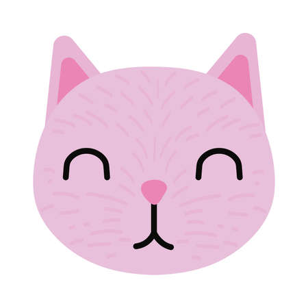 cute little cat mascot flat style icon vector illustration designのイラスト素材