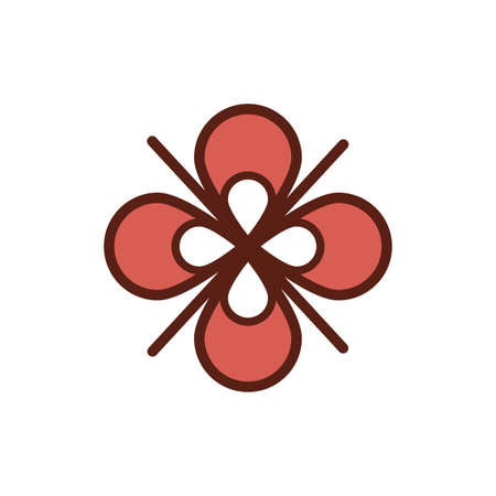 flower nature petals spa line and fill style vector illustration designのイラスト素材