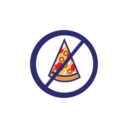 dont eat pizza signal icon vector illustration designのイラスト素材