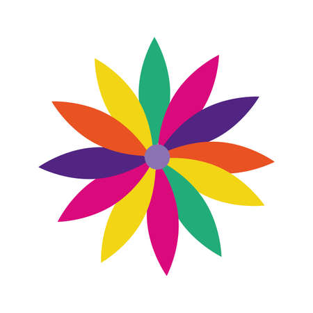 beautiful flower garden decorative icon vector illustration designのイラスト素材