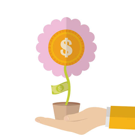 Coin design, Money financial item commerce market payment invest and buy theme Vector illustrationのイラスト素材