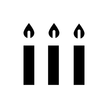 candle fire flame line style vector illustration designのイラスト素材