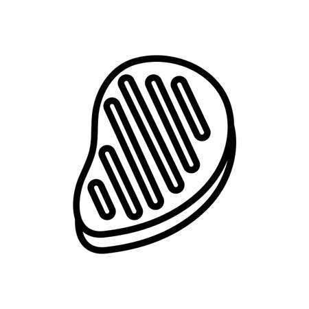 steak meat beef line style vector illustration designのイラスト素材