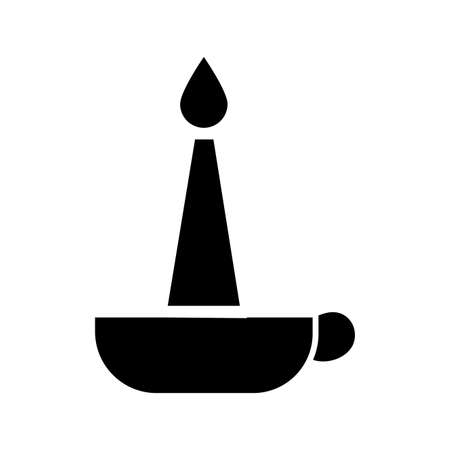 candle fire flame line style vector illustration designのイラスト素材