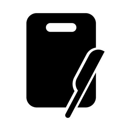 knife tool with board silhouette style vector illustration designのイラスト素材