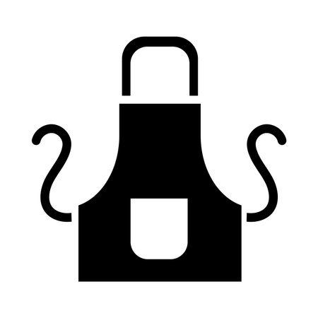 kitchen aprom silhouette style icon vector illustration designのイラスト素材