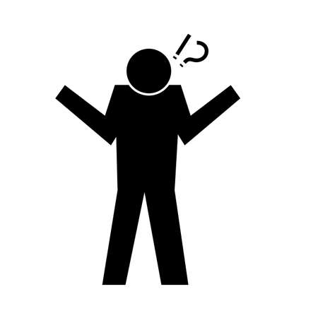human disorientated health pictogram silhouette style vector illustration designのイラスト素材