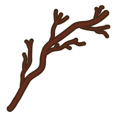 autumn branch dry seasonal isolated icon vector illustration designのイラスト素材