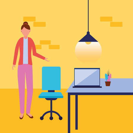 Businesswoman design, Woman business management corporate job occupation and worker theme Vector illustrationのイラスト素材