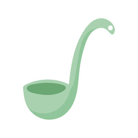 kitchen soup spoon utensil hand draw style vector illustration designのイラスト素材