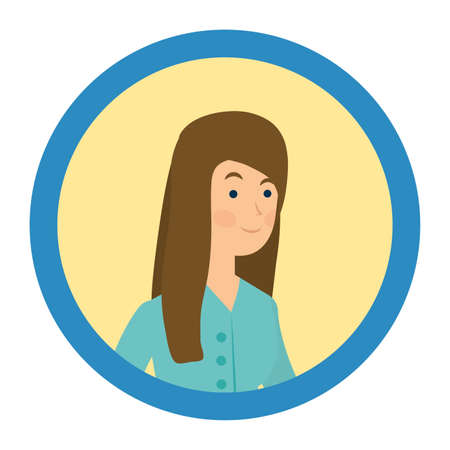 Avatar of a fashion woman design, Girl female person human and beauty theme Vector illustrationのイラスト素材