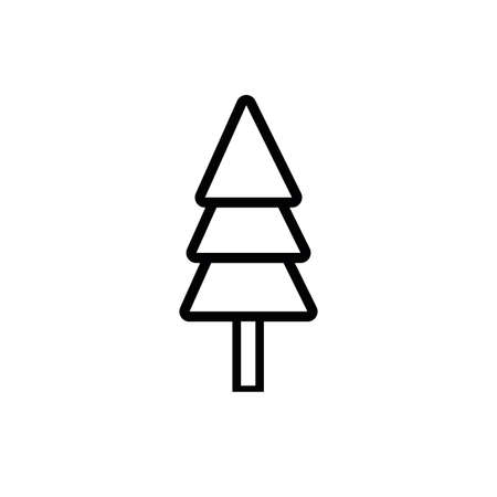 pine tree plant nature line style icon vector illustration designのイラスト素材