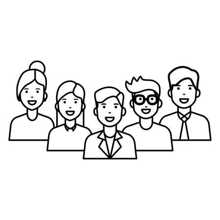 Women and men avatars design, Person people human profile and user theme Vector illustrationのイラスト素材