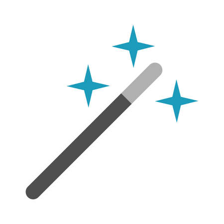 wand magic flat style icon vector illustration designのイラスト素材