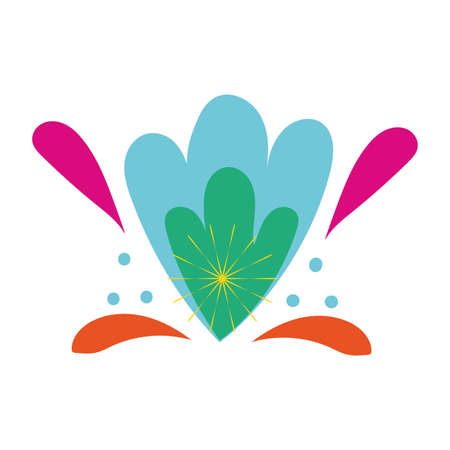 beautiful flower garden decorative icon vector illustration designのイラスト素材